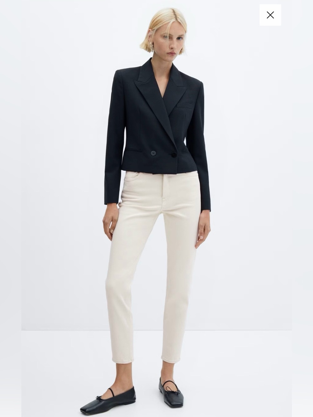 White jeans Mango